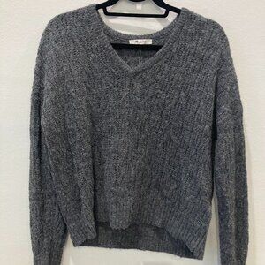Madewell V-Neck Cable-Knit Sweater